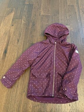 Oshkosh Girls' Plum Polka Dot Hooded Jacket